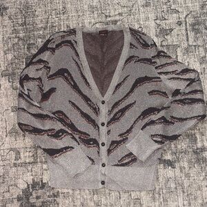 Stylish Gray and Black Women's Sweater